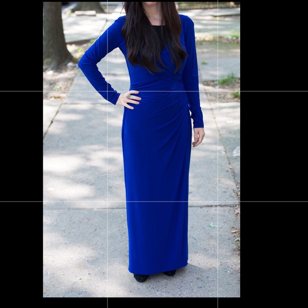 Ralph Lauren slim stretch long dress